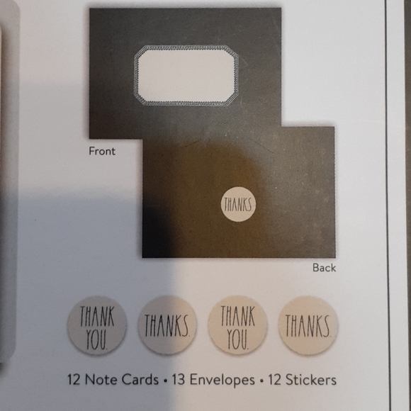 Rae Dunn Note Card Set Brand New Thank You - Picture 4 of 4